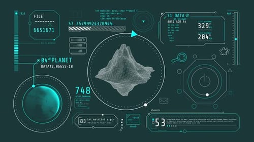 Animación de Infografía sobre geología planetaria en Alpha Channel