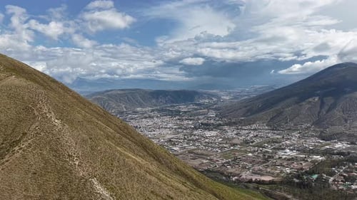 Panoramic View of Pululahua Geobotanical Reserve