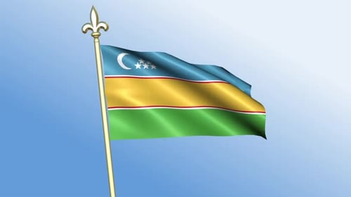 Karakalpakstan Flag Waving