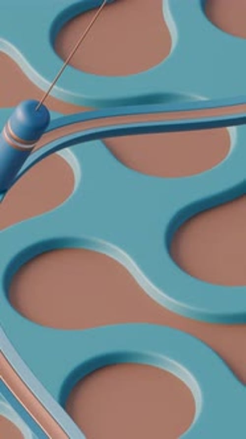 Pendulum Follows Path 3d Rendering