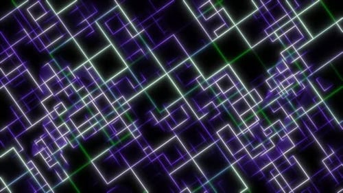 Abstract Neon Grid Lines Looping Background