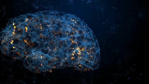 Abstract Brain Activity Network Animation