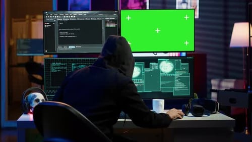 Cybercriminal Hacking Using Green Screen PC and Getting Critical Error