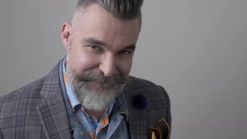 Confident Dapper Man Portrait with Beard