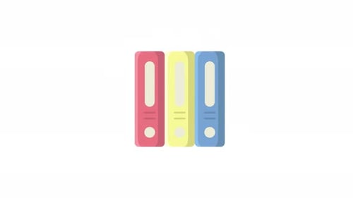 flat archive files icon animation motion graphic video