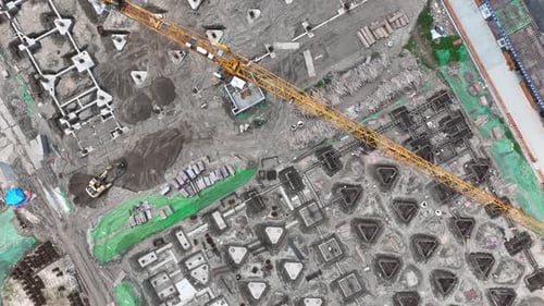 Baustelle in der Stadt