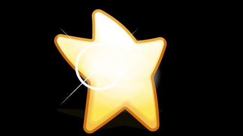 Sparkling Golden Star Animation