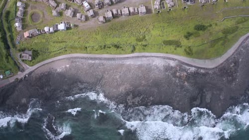 Aerial View of Jeju Island in South Korea, Ocean and Nature