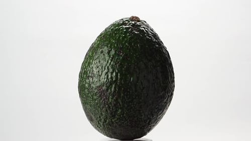 Close Up of a Ripe Green Avocado