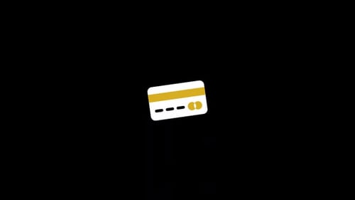 Animated Flat Design Credit Card Icon