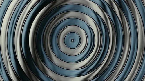 Glossy Circle Blue Silver Lines