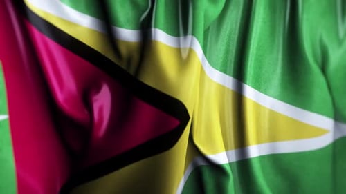 Guyana Waving Flag
