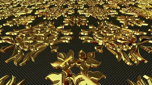 Luxury Golden Ornate Pattern Looping Background