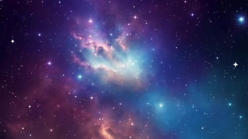Animated Cosmic Nebula Background with Stars