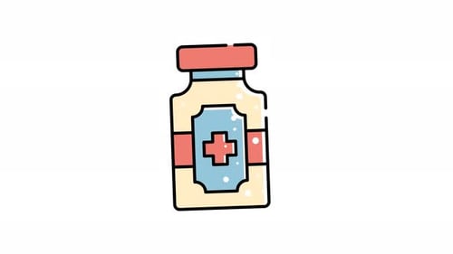 Sketch Style Medical Vial Animation for Health and Science