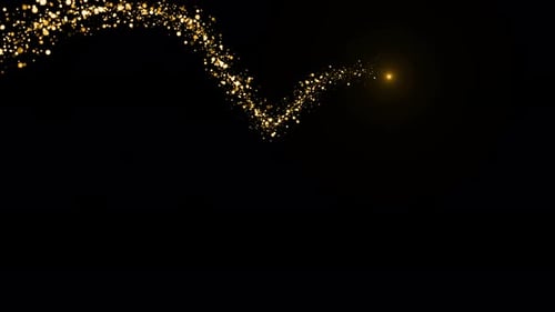 Golden Sparkling Dust Particle Swirl Background Loop