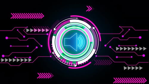 Glowing Circle Video With Intricate Technology Inspired , Circuit Lines,