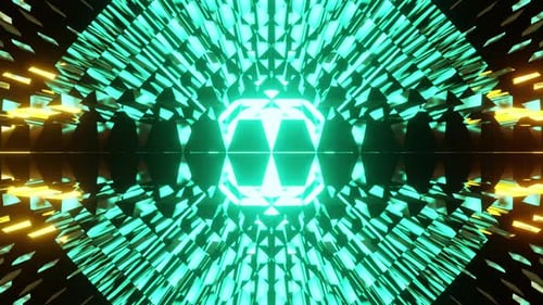 Cyan With Yellow Equalizer Vj Seamless Loop For Music Party Background