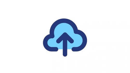 Animated Cloud Upload Color Ui Icon