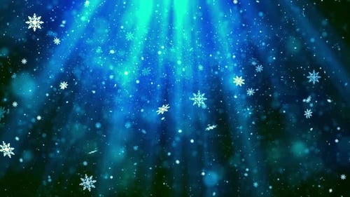Christmas Winter Snow Heavenly Rays Background 40