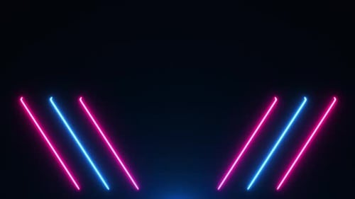 Animated Looping Neon Chevrons Background