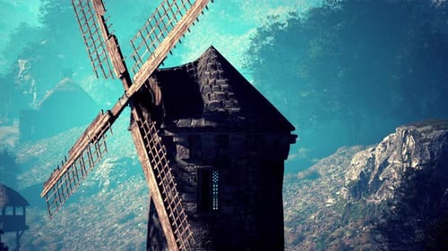 Scenic View of the Old Windmill of Collioure