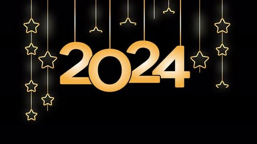 Happy New Year Celebration Text Animation