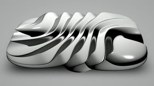 Abstract Metallic Morphing Shape Seamless Loop Background