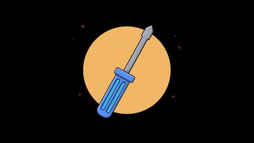 Screwdriver Animation Video - Transparent