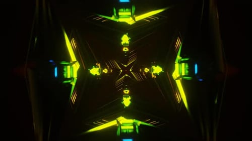 Pulsating Neon Lights Create a Mesmerizing Disco Backdrop