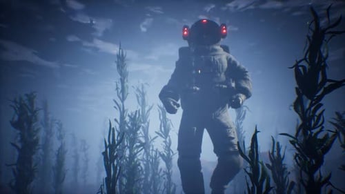 Raumfahrer Astronaut im Meer