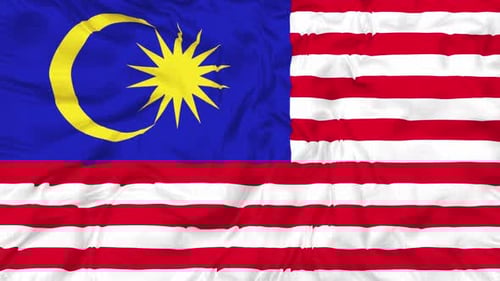 Realistic Waving Flag of Malaysia