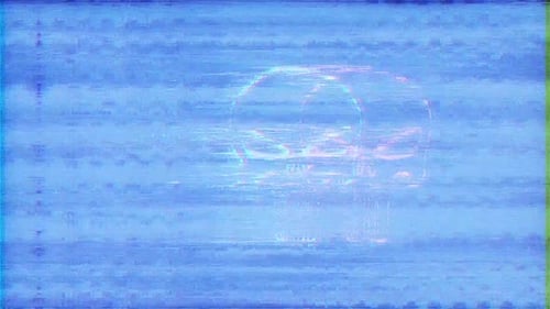 Skull Digital Grunge Glitch Bewegte Grafiken V02
