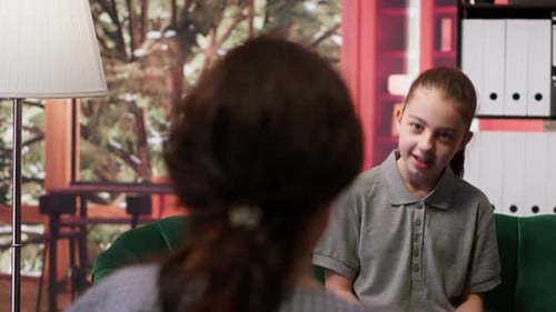 Troubled Teen Expressing Anxiety and Mental Health Issues During Therapy