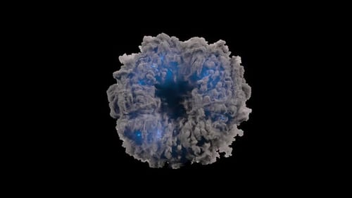 Abstract Blue Energy Smoke Burst Transition