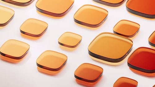 Rounded corner glass geometries background