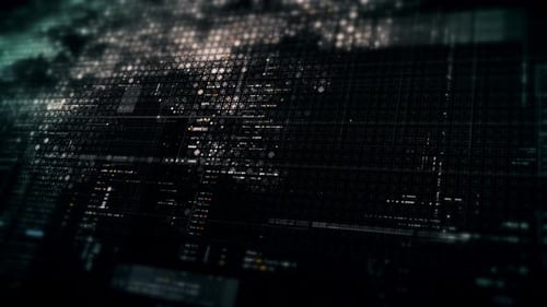 Futuristic Digital Data Glitch Background Reveal