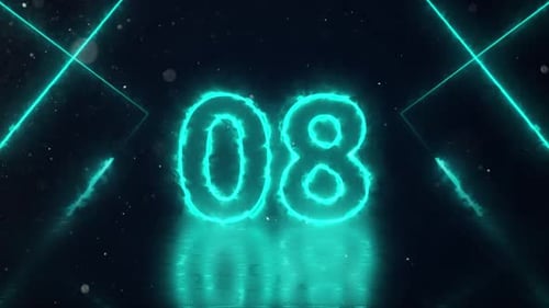 Neon Countdown Animation V4
