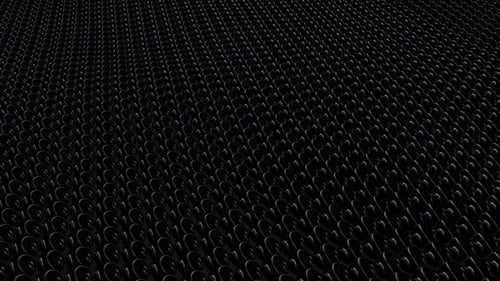 Background with Floating Field of Black Spheres, Exclusive, Reflection, Unique Design, 3D Render