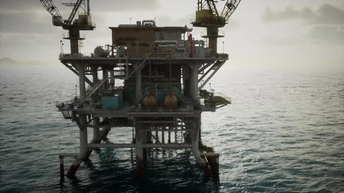 Offshore Oil Rig in the Ocean