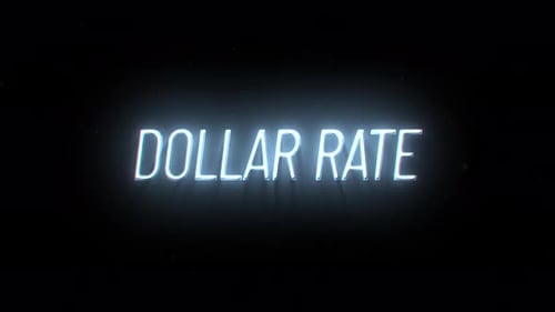 Dollar rate sign animation