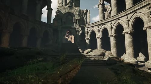 Epic Castle Entrance Virtual Set