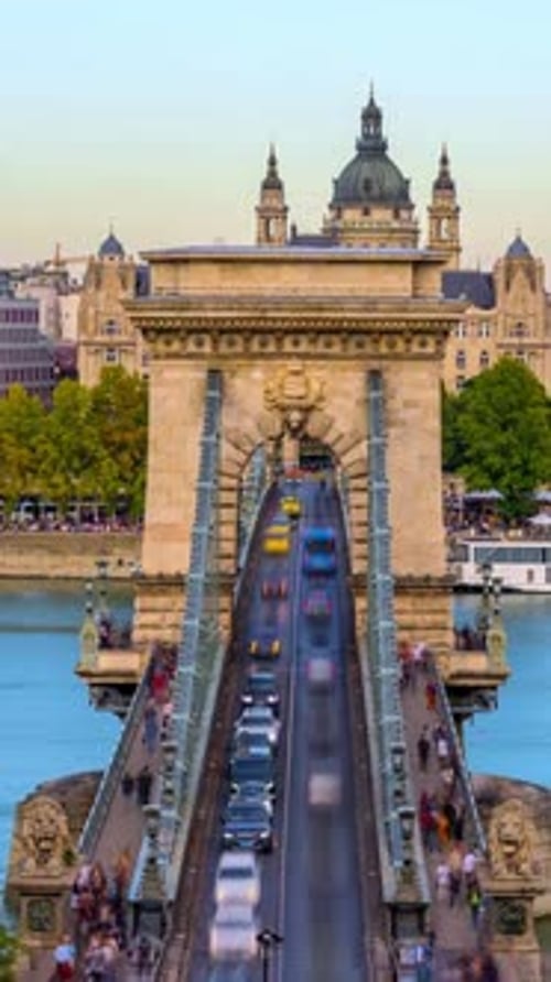 Vertical View Of Budapest City Skyline, Hungary