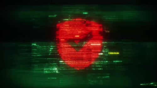 Digital Glitch Code Text Reveal Animation