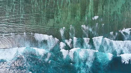 Waves moving from side to side.