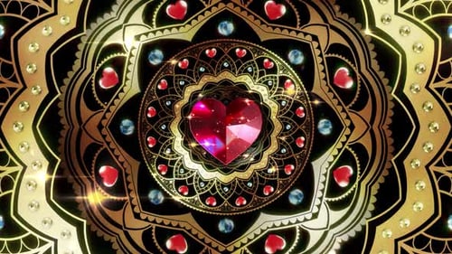 Crystal Heart Ornaments Tunnel