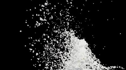 Dynamic White Liquid Splash Eruption Alpha Channel