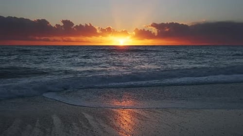 Sunset Over Sea with Vibrant Colors