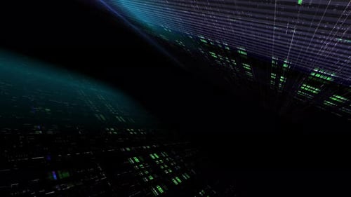 High Tech Futuristic Light Grid 4K Loop