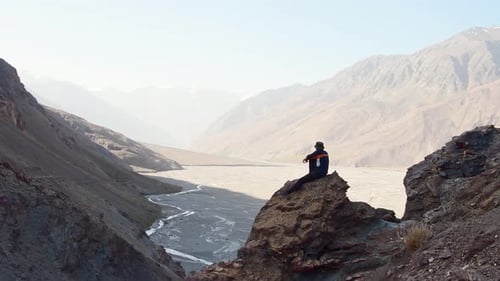 Thoughtful Person Outdoors